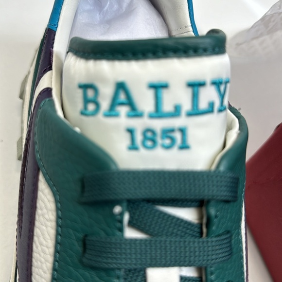 BALLY HOLDEN - T men’s lace-up sneakers bovine grained / size 12 D - Picture 12 of 14